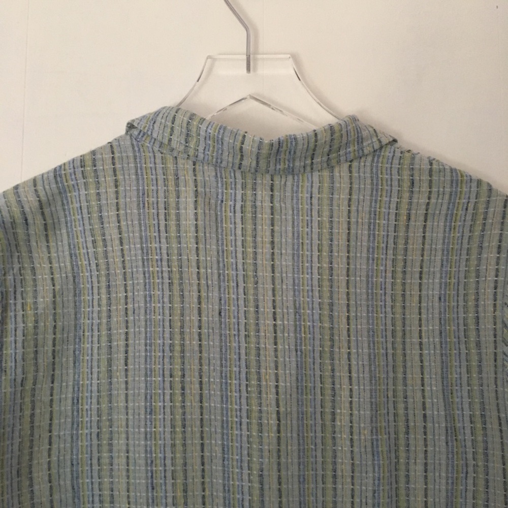 Flax Striped Unstructured Linen 3-Button Blazer J… - image 7